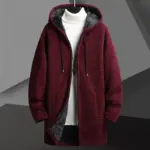 0498f883-40f6-410d-b71c-882f74bb5e88.webp Fall Winter Men Fleece-lined Mid-length Zipper Hooded Sweater Cardigan