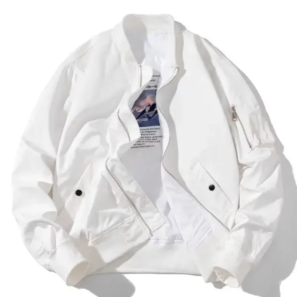 Men’s Pilot Jacket for Couples, Long Sleeve Polyester