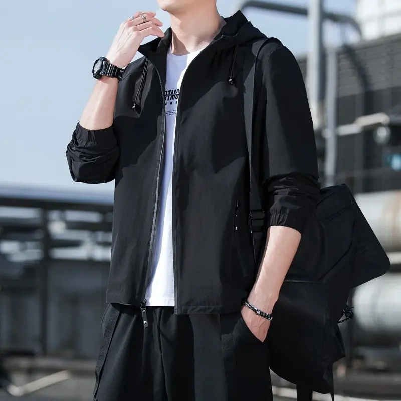 Fall Men's Hooded Jacket Casual Men's Tops Workwear Fall Men's Hooded Jacket Casual Men's Tops Workwear
