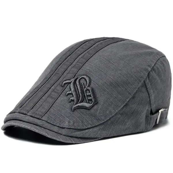 Breathable Men’s Letter Beret Sun Hat for Sunshade Breathable Men’s Letter Beret Sun Hat for Sunshade