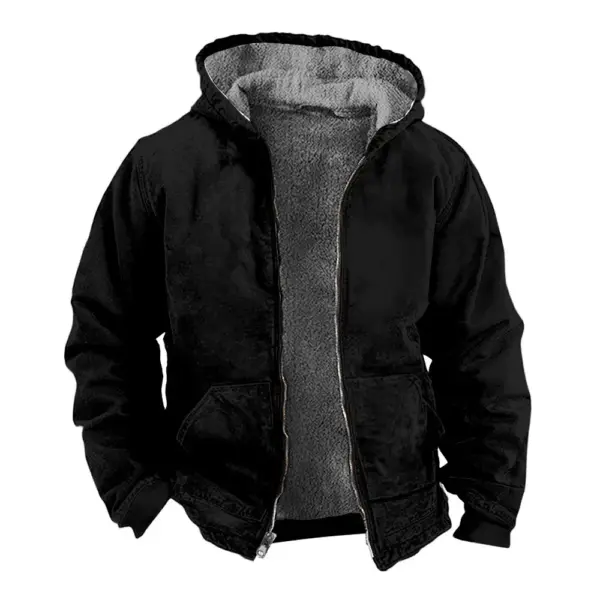 Loose-fitting Hooded Zip-up Trendy Cotton Jacket Loose-fitting Hooded Zip-up Trendy Cotton Jacket