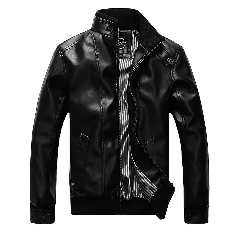 Fashion Brand Casual PU Leather Jacket Youth All-match Leather Jacket Men Fashion Brand Casual PU Leather Jacket Youth All-match Leather Jacket Men