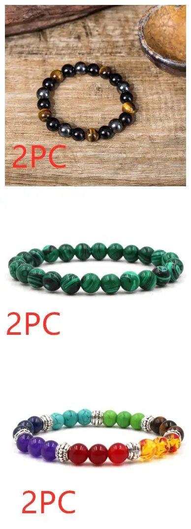 Classic Black Matte Green Malachite Bracelets Suitable Women Men Elastic Strand Jewelry Classic Black Matte Green Malachite Bracelets Suitable Women Men Elastic Strand Jewelry