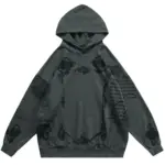 All-Over Speckle Print Cotton Pullover Hoodie for Men