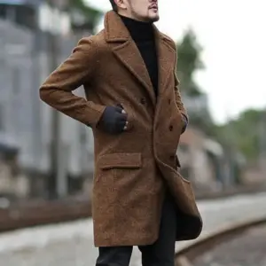 Classic woolen coat trench coat