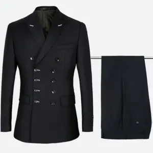 Professional Men’s Business Suit Set in Black, Navy & Grey, S-4 XL