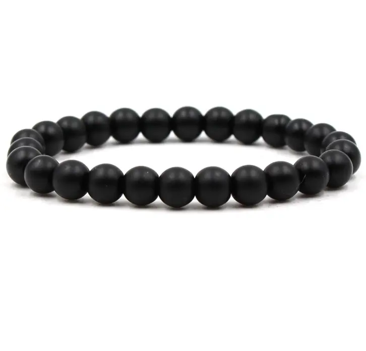 Classic Black Matte Green Malachite Bracelets Suitable Women Men Elastic Strand Jewelry Classic Black Matte Green Malachite Bracelets Suitable Women Men Elastic Strand Jewelry