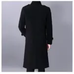 Polished Warmth Slim-Fit Men’s Wool Coat in Black