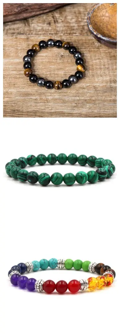 Classic Black Matte Green Malachite Bracelets Suitable Women Men Elastic Strand Jewelry Classic Black Matte Green Malachite Bracelets Suitable Women Men Elastic Strand Jewelry