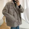 Relaxed Fit Cotton Blend Men’s Loose Suit with Blazer Relaxed Fit Cotton Blend Men’s Loose Suit with Blazer