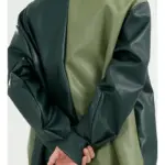 1618908588388.webp Retro Style PU Leather Jacket for Men, Green Black