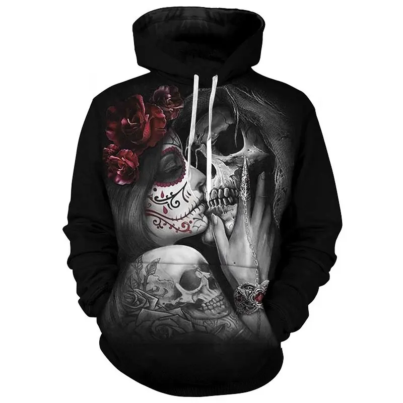 Skull Print Sweatshirt Men'S Long Sleeve Pullover Sweatshirt Skull Print Sweatshirt Men'S Long Sleeve Pullover Sweatshirt
