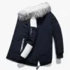 Warm Hooded Winter Jacket Men Parka Thick Zipper Pocket Warm Hooded Winter Jacket Men Parka Thick Zipper Pocket