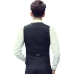 Wrinkle-Resistant Men’s Work Suit Vest in Viscose Blend