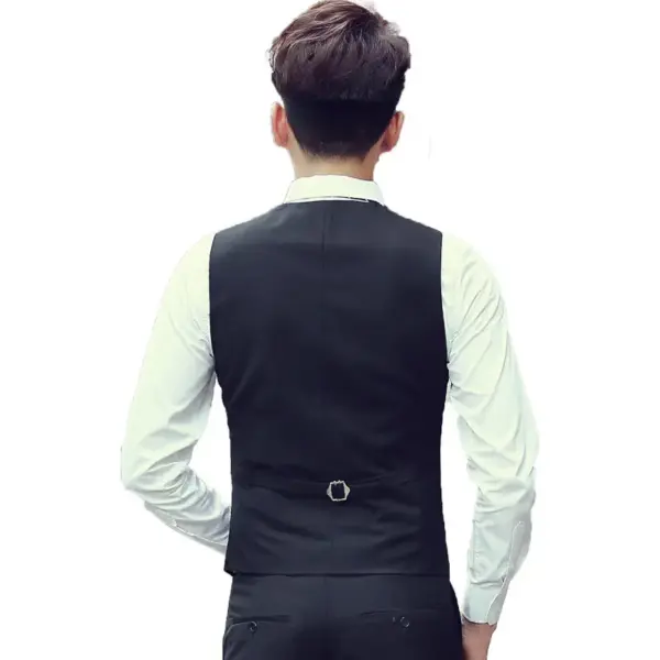 Wrinkle-Resistant Men’s Work Suit Vest in Viscose Blend