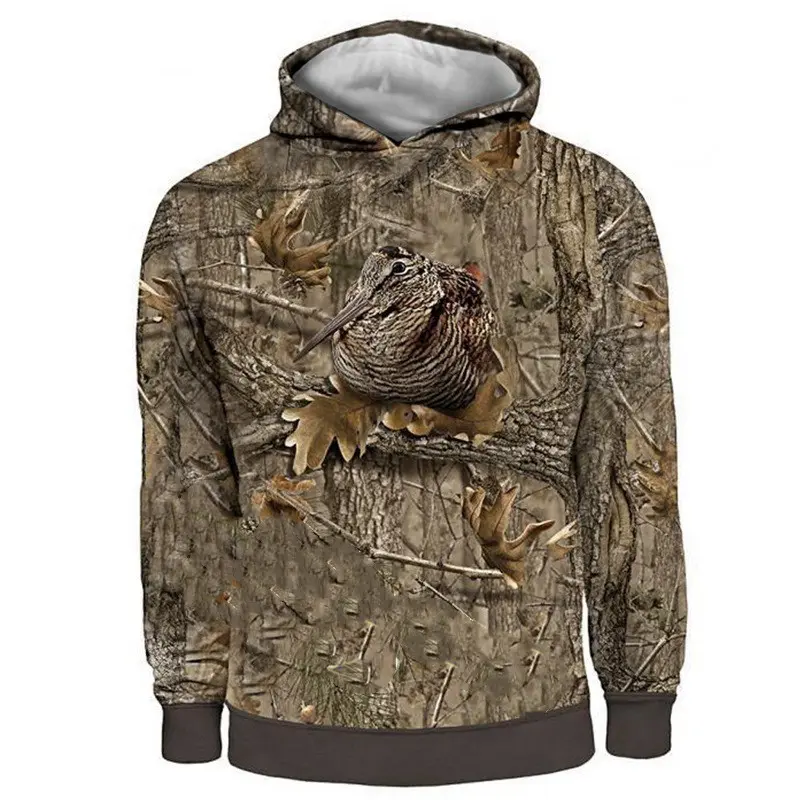 Printed Pullover Hooded Sweater