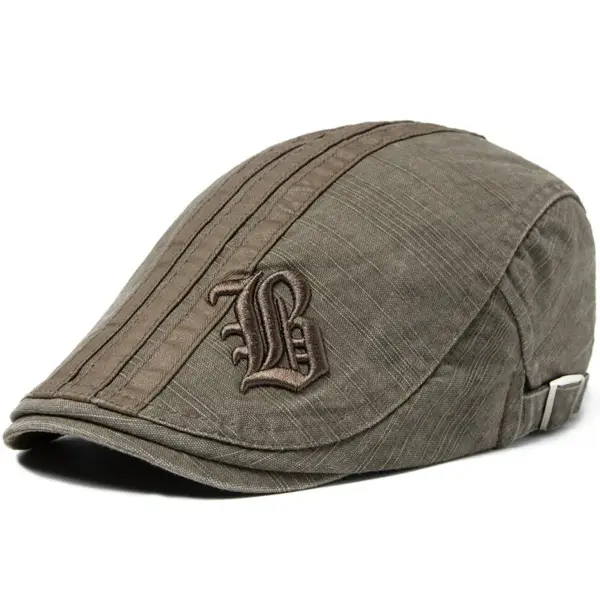 Breathable Men’s Letter Beret Sun Hat for Sunshade Breathable Men’s Letter Beret Sun Hat for Sunshade