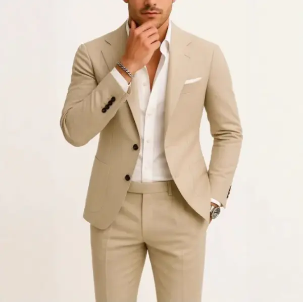 Two-piece Digital Printing Suit With Two Buttons Suit