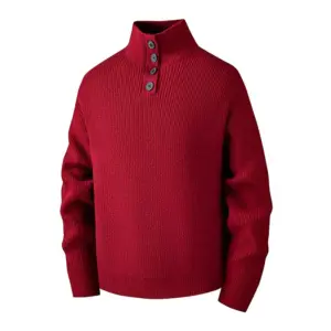 Warmth-Boosting Men’s Turtleneck Loose Knit Sweater - Thickened