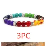 2098709401724.webp Classic Black Matte Green Malachite Bracelets Suitable Women Men Elastic Strand Jewelry