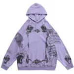 All-Over Speckle Print Cotton Pullover Hoodie for Men