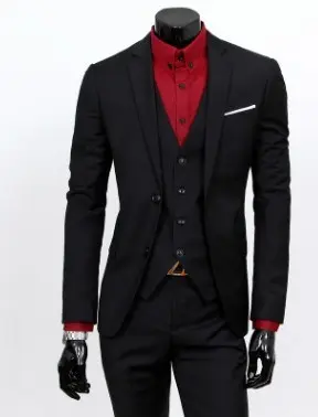 Custom Men’s Suit with Cotton Fabric & Buckled Placket Custom Men’s Suit with Cotton Fabric & Buckled Placket