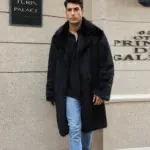 Windproof Insulated Faux Fur Coat with Fur Collar Pockets