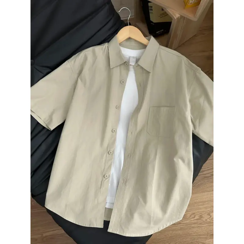 Breathable Pure Cotton Men’s Workwear Short Sleeve Shirt Breathable Pure Cotton Men’s Workwear Short Sleeve Shirt