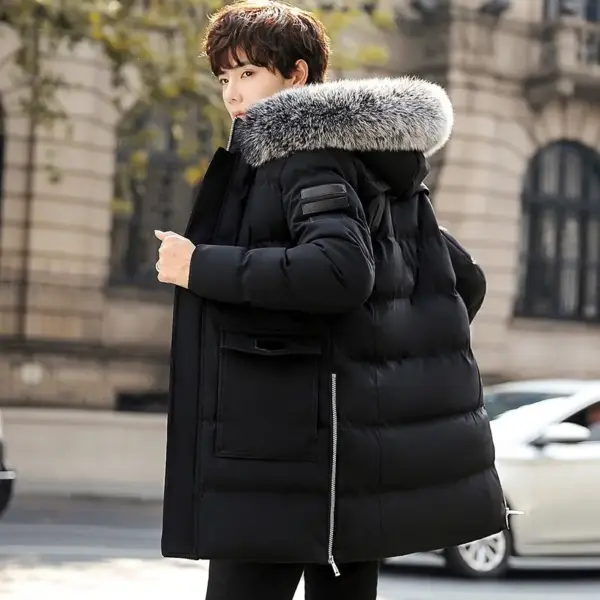 Warm Black Polyester Down Jacket Coat - Multiple Sizes Warm Black Polyester Down Jacket Coat - Multiple Sizes