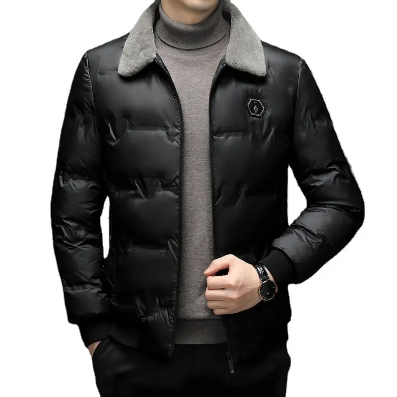 Men’s Cotton-Padded Winter Jacket with Fur Collar Coat Men’s Cotton-Padded Winter Jacket with Fur Collar Coat