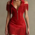 2b393865-264a-4eb3-be9e-215733e61821-1.webp Tassel Off-Shoulder Suede Velvet Dress, Slim Fit Patchwork