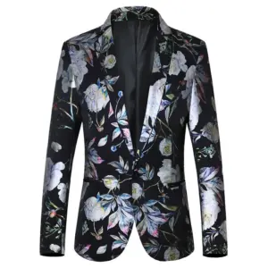Slim Fit Korean Style Men’s Suit Jacket Single-Button