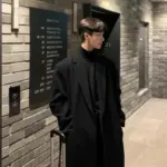 Thickened Belt Woolen Coat Men