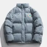 Thick Stand-Up Collar Padded Jacket for All-Season Wear