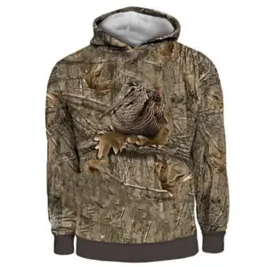 Printed Pullover Hooded Sweater