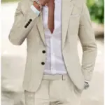 Two-piece Digital Printing Suit With Two Buttons Suit