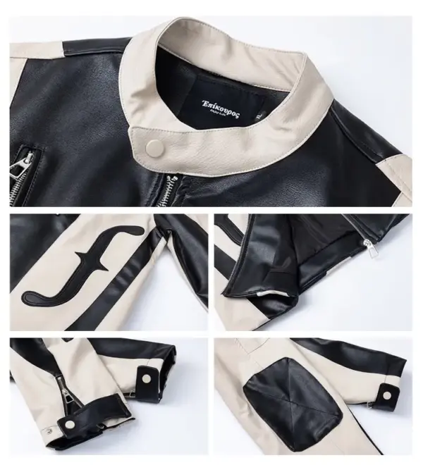 Heavy Industry Biker's Leather Jacket Men And Women