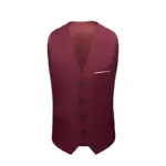 Slim Fit 3-Piece Men’s Suit Set, Cotton Blend Buttoned