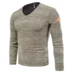 3de8d555-e204-48cb-8579-1ec1b6c782ab.webp Slim Fit Mesh Yarn Base Shirt for Men, Long Sleeve V-Neck