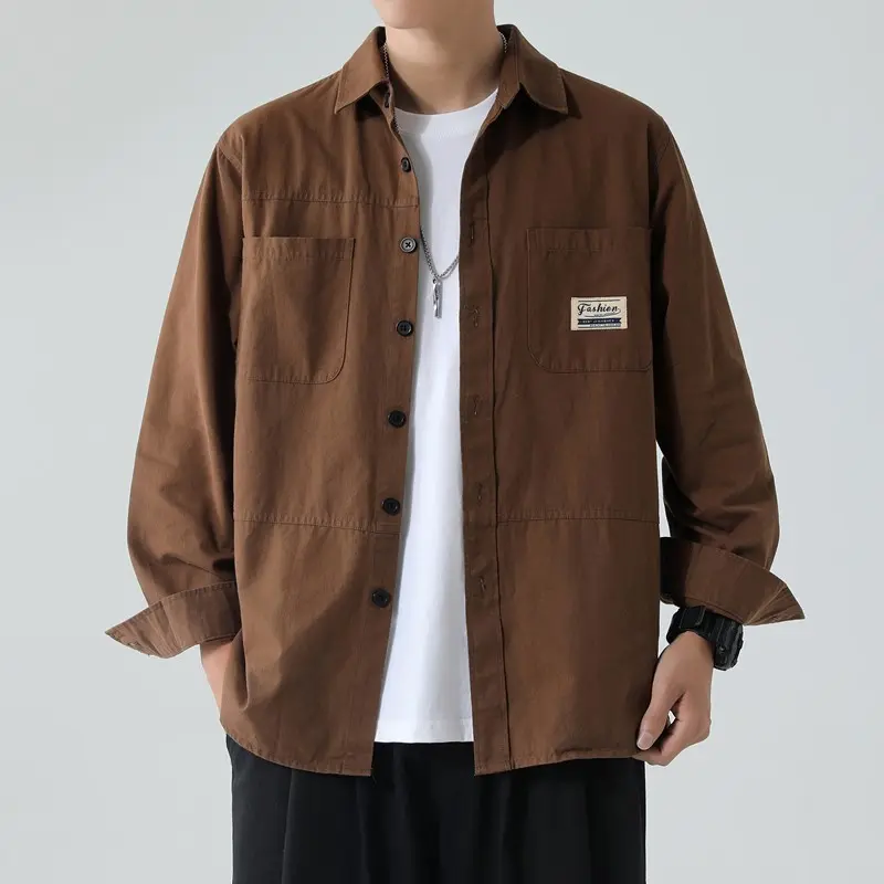Breathable Pure Cotton Men’s Workwear Shirt, Loose Fit Breathable Pure Cotton Men’s Workwear Shirt, Loose Fit