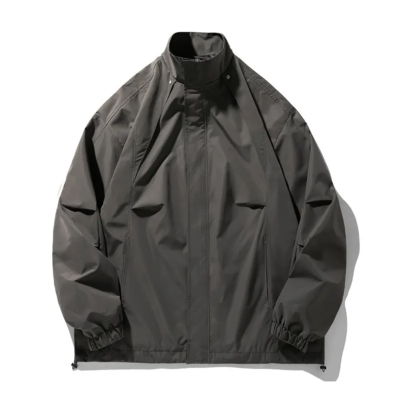 Windproof Waterproof Loose-Fit Men’s Shell Jacket, Retro Style Windproof Waterproof Loose-Fit Men’s Shell Jacket, Retro Style