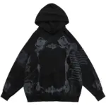 All-Over Speckle Print Cotton Pullover Hoodie for Men