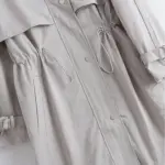 Hooded straight women's trench coat