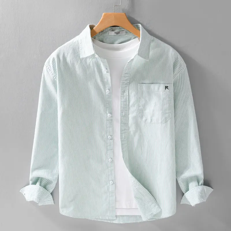 SpringAutumn Simple Striped Long Sleeve Shirt SpringAutumn Simple Striped Long Sleeve Shirt