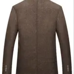 Casual Men's Wool Coat Men's Warm Stand Collar Wool Coat