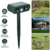 1Pc Ultrasonic Animal Repeller For Garden Patio Solar Powered Motion Sensor Repellent IPX4 Waterproof Outdoor For Summer Spring Farm Garden Yard Repelling Deer Raccoon Cat Dog Rabbit Squirrel Bird