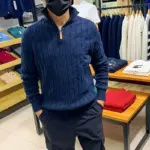 4326007f-c02d-44ed-a622-0d656c4cbbfe.webp Warmth-Retaining Men’s Thermal Knit Top Half Zip Long Sleeve