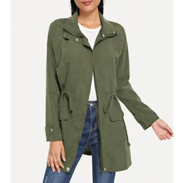 Solid color trench coat Solid color trench coat