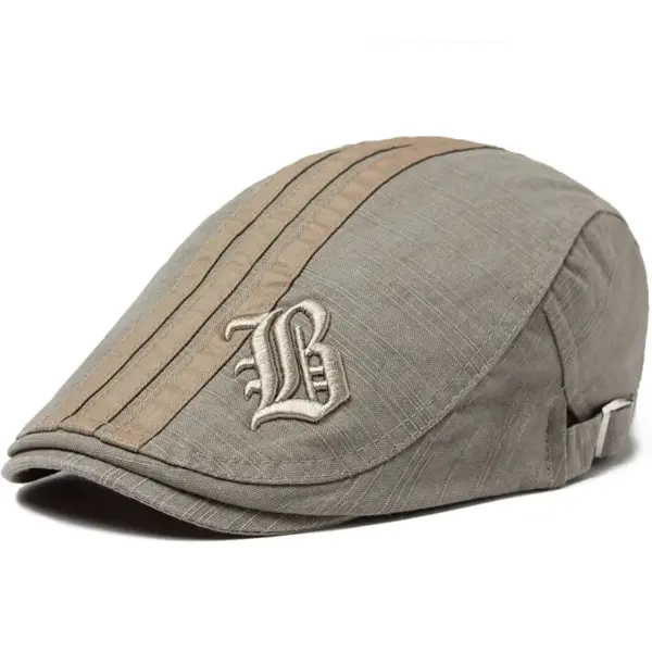 Breathable Men’s Letter Beret Sun Hat for Sunshade Breathable Men’s Letter Beret Sun Hat for Sunshade