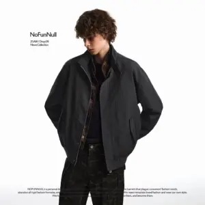 Plaid Patchwork Turn-Down Collar Baseball Jacket High-Street Vintage Barn Style Coat